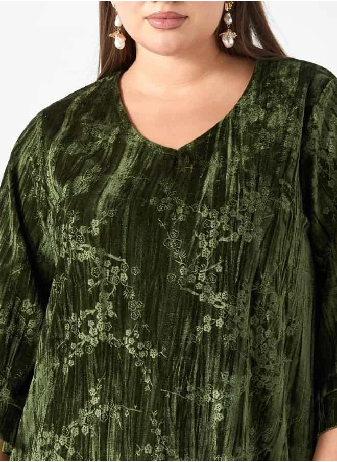  أولا بوبكن Ulla Popken Tonal Embllished Tee