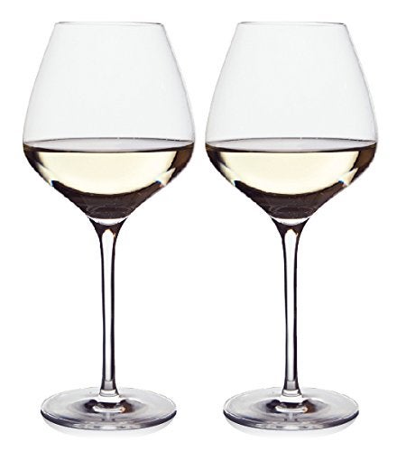 The One Wine Glass  Perfectly Designed Shaped Wine Glasses For All White Wines By Master Sommelier Andrea Robinson Premium Set Of 2 Crystal without lead Glasses Break Resistant White Wine Glasses