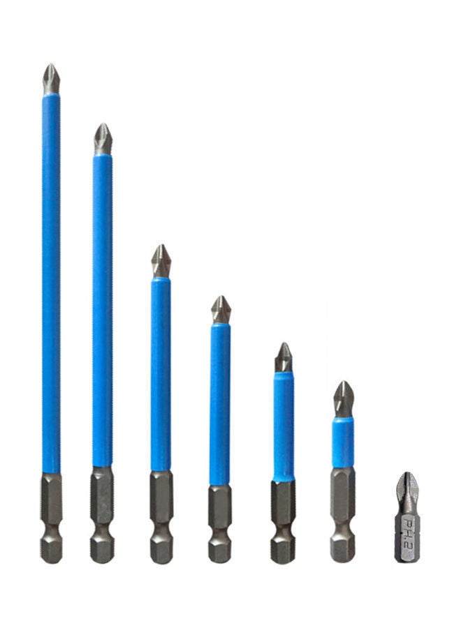 نيبمينينت طقم لقم للمثقاب يدوية لمفك البراغي مكون من 7 قطع أزرق/رمادي - Image 1