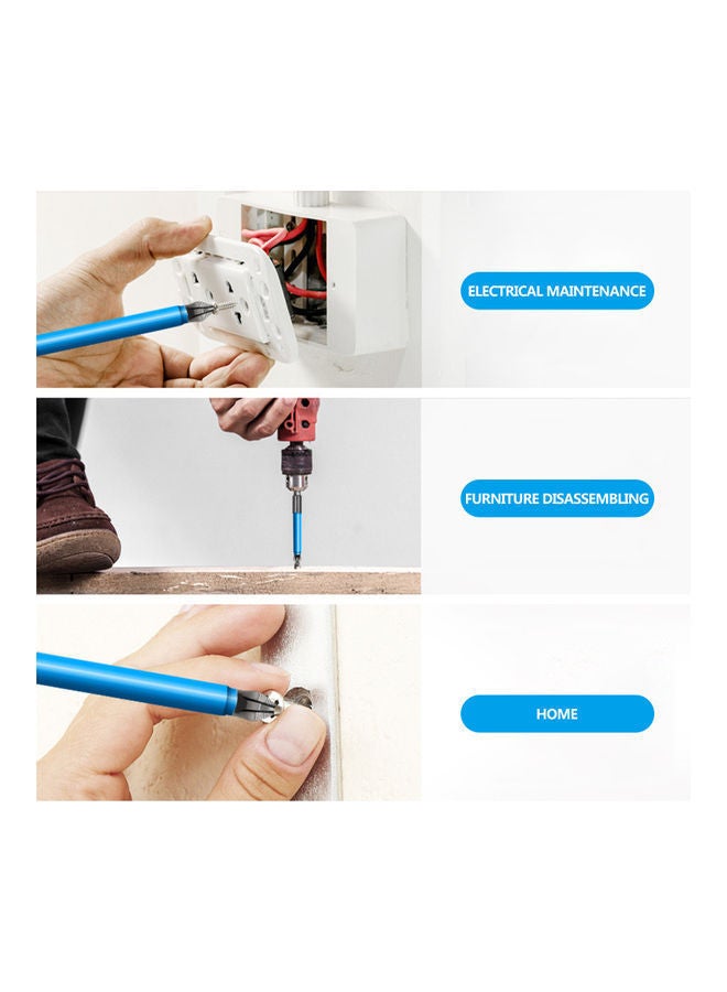 نيبمينينت طقم لقم للمثقاب يدوية لمفك البراغي مكون من 7 قطع أزرق/رمادي - Image 4