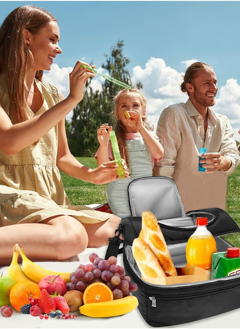 Adando - Adando Insulated Lunch Bag for Work & Picnic – Large Leakproof Cooler Tote with Double Compartment – 600D Oxford Cloth, Waterproof & Fresh-Keeping for Dubai Heat (Ideal for Office, Picnic, Beach) - Image 1