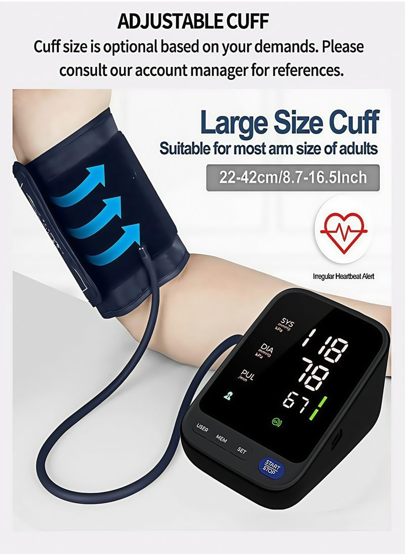 general Digital Upper Arm Blood Pressure Monitor with 2 Users Memory, Adjustable Cuff & Ultra-Clear Large LED Display - Accurate Heart Rate & Blood Pressure Measurement, USB-C & Battery Powered - Image 1