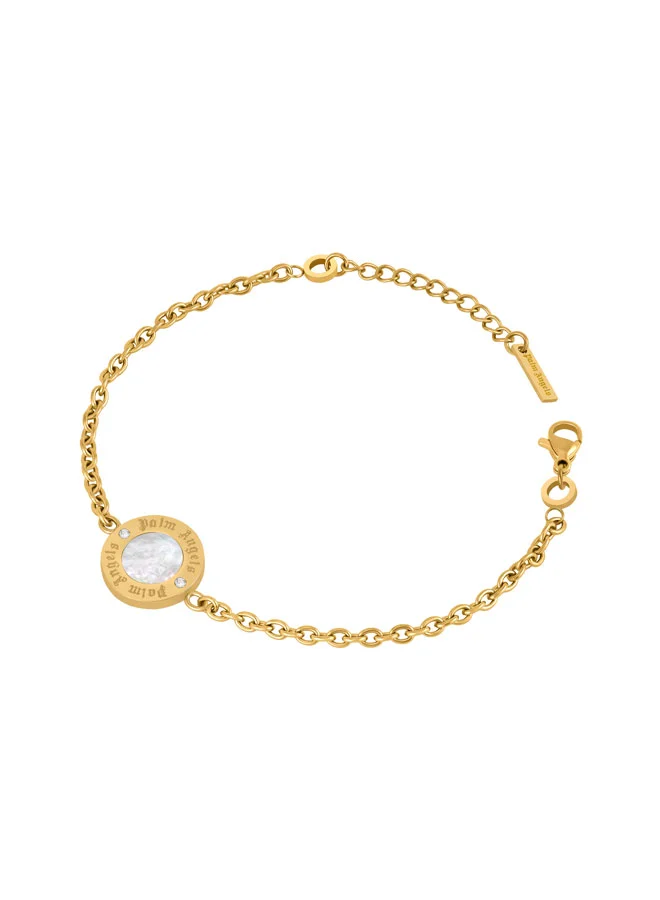 بالم انجلز Impronta Yellow Gold Plated Stainless Steel Chain Bracelet for Women