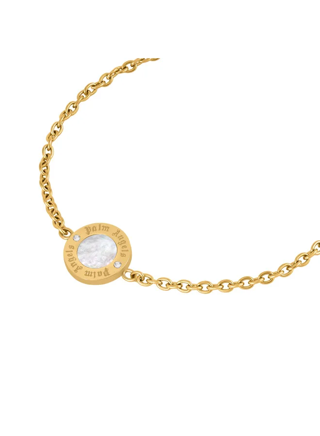 بالم انجلز Impronta Yellow Gold Plated Stainless Steel Chain Bracelet for Women