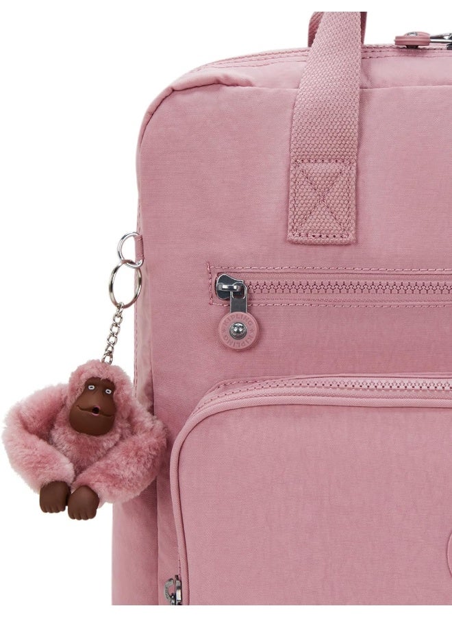 kipling حقيبة ظهر كيبلينغ أودري لحفاضات باللون الوردي المتلألئ - Image 5