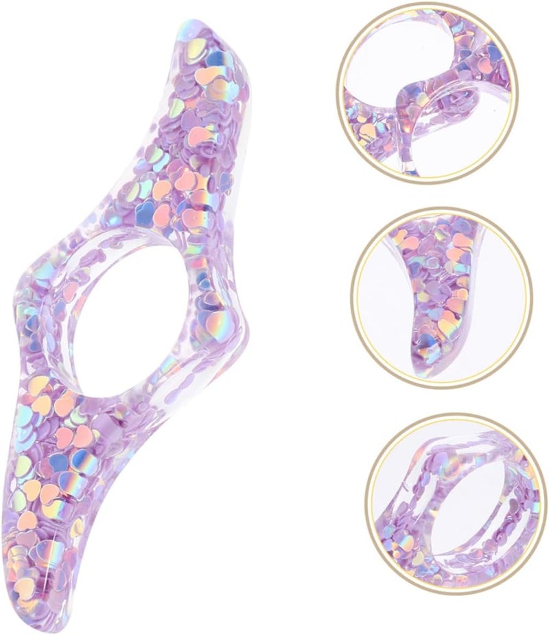 Garneck 4pcs Strong Resin Thumb Book Page Holder Book Weight Page Holder Polished Smooth Convenient Reading Accessories - Image 5