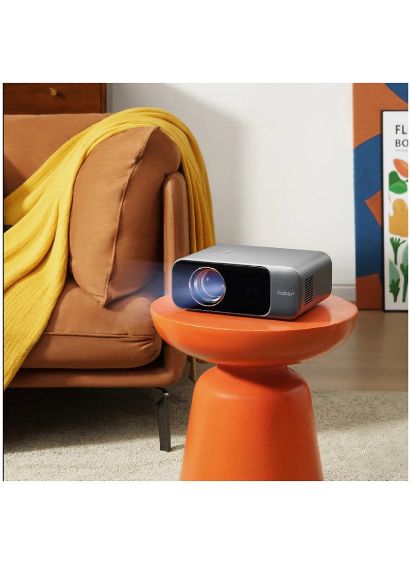Yaber - Auto Focus/4K Support Projector with WiFi 6 and Bluetooth 5.2,  1080P Outdoor Movie Projector, Auto 6D Keystone And 50% Zoom, Home Theater Projector For Phone TV Stick PC - Image 1