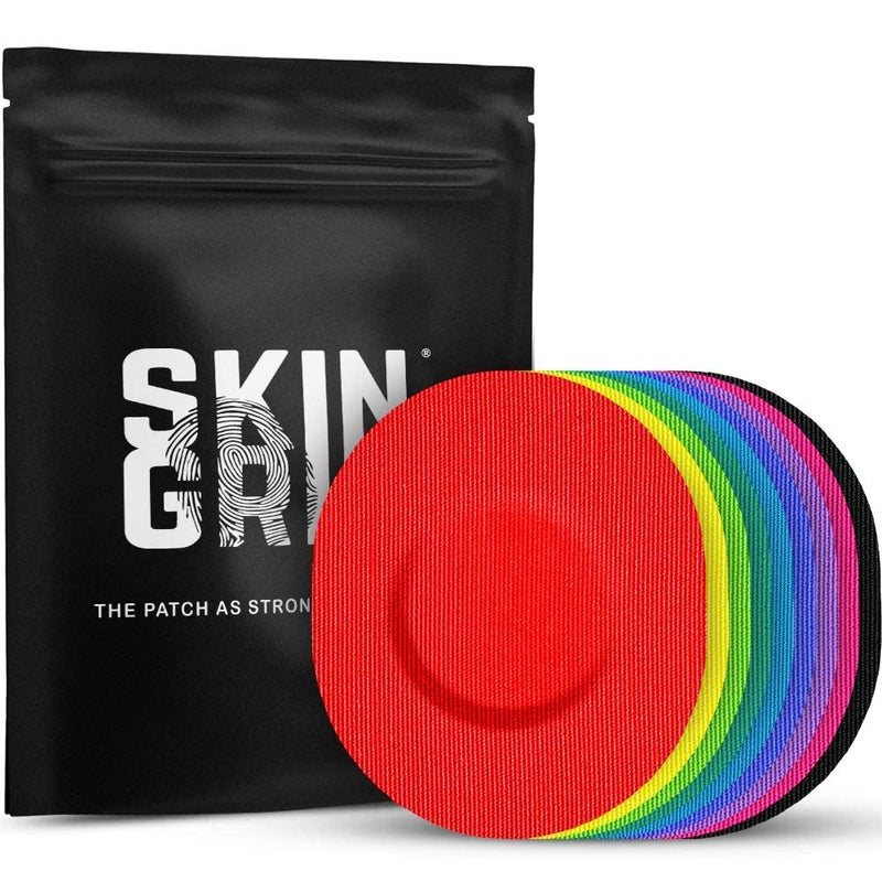 Skin Grip CGM Patches for Medtronic Guardian Sensor (20-Pack), Waterproof & Sweatproof for 10-14 Days, Pre-Cut Adhesive Tape, Continuous Glucose Monitor Protection (Rainbow Pack) - Image 1