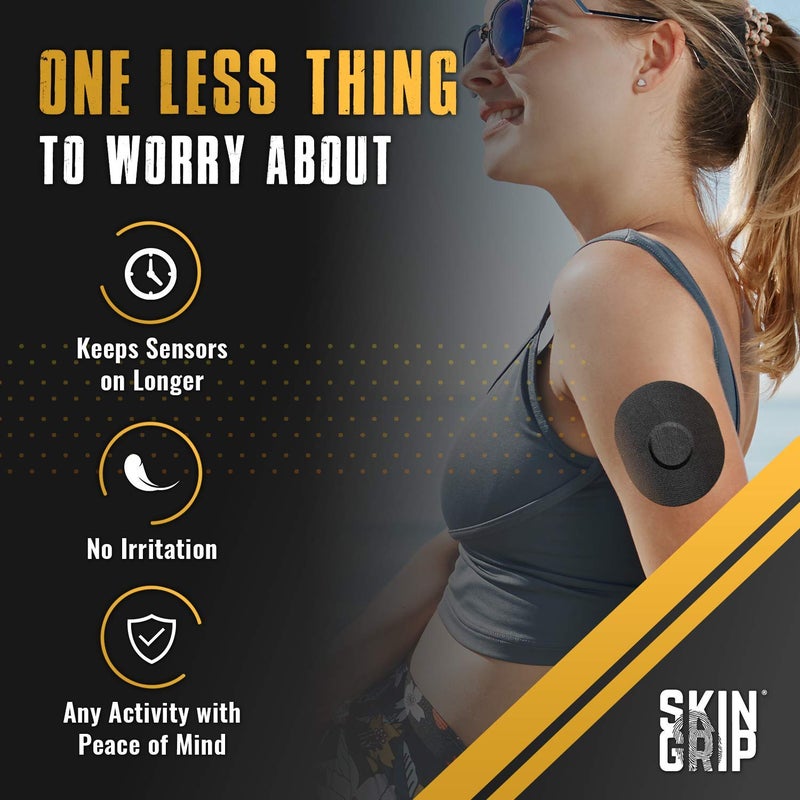 Skin Grip CGM Patches for Medtronic Guardian Sensor (20-Pack), Waterproof & Sweatproof for 10-14 Days, Pre-Cut Adhesive Tape, Continuous Glucose Monitor Protection (Rainbow Pack) - Image 4