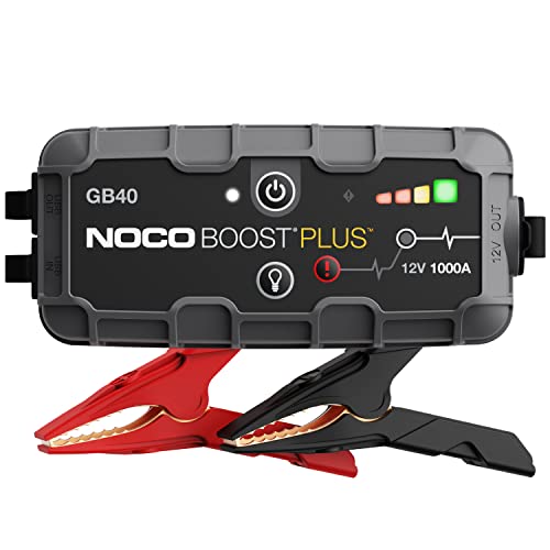 NOCO Boost GB40: 1000A جهاز بدء تشغيل آمن للغاية – حزمة بطارية ليثيوم 12 فولت، صندوق بدء تشغيل محمول، بنك طاقة وكابلات توصيل - لمحركات الغاز 6.0L والديزل 3.0L - Image 1