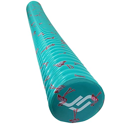 IMMERSA Jumbo Swimming Pool Noodles Premium Soft WaterBased Vinyl Coating and UV Resistant Foam Noodles for Swimming and Floating Lake Floats Pool Floats for AdultsTeal Flamingo - Image 1