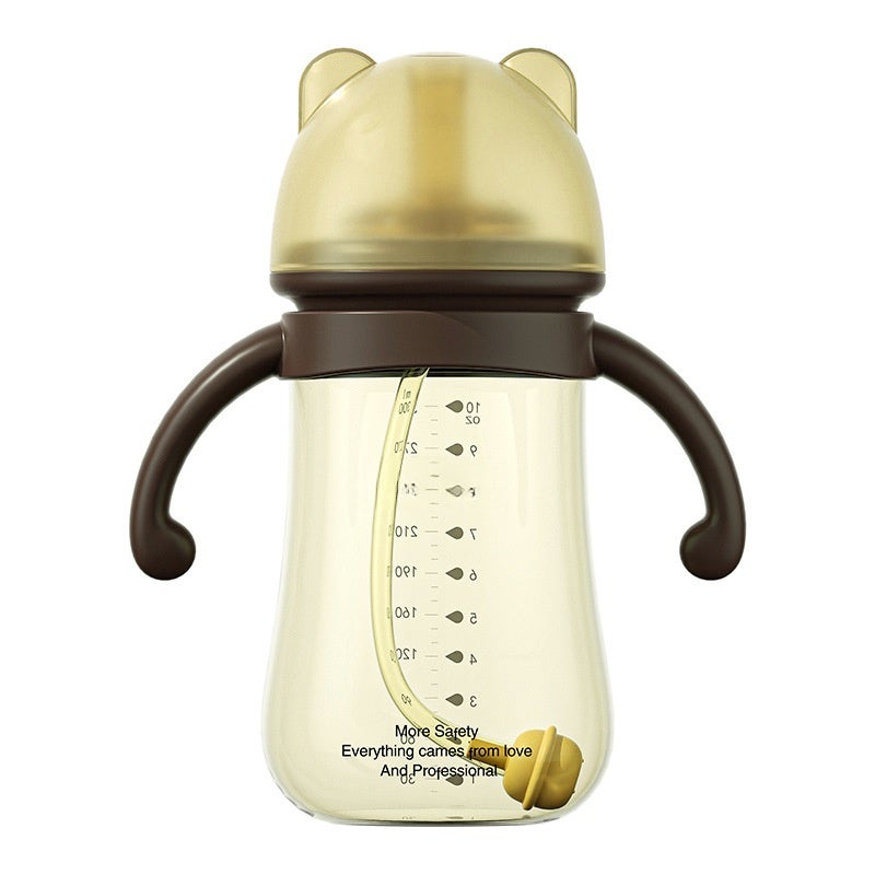 Noiain Baby Bottle Nano Silver Antibacterial Straw Cup Wide Diameter Anti-Colic with Handle Manufacturer Ready for Cross-Border(N-0009-nano color 300ml) - Image 5