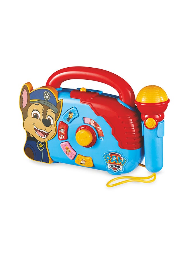 HTI Paw Patrol Boombox With Light & Working Microphone To Sing Along | Portable And Lightweight Design For Portability | Age Recommendation: Generally Suitable For Children Aged 18 M+  - Image 4