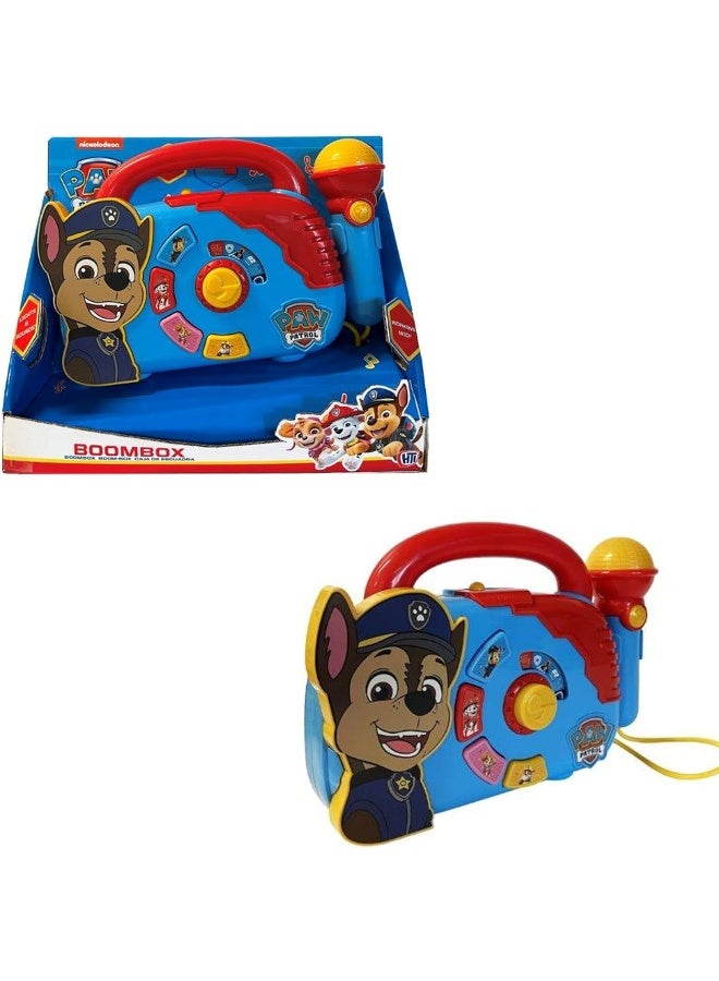 HTI Paw Patrol Boombox With Light & Working Microphone To Sing Along | Portable And Lightweight Design For Portability | Age Recommendation: Generally Suitable For Children Aged 18 M+  - Image 3