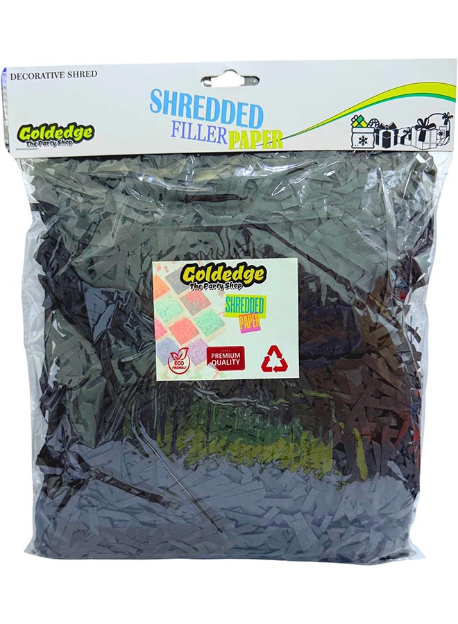 50 Grams of Black Shredded Paper Filler for Elegant Gift Wrapping and Packing  - Image 1