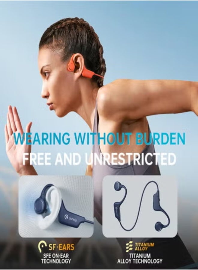 sanag A18S Pro Open Ear Air Conduction Earphone Wireless Bluetooth Sports Running With Microphone-Black - Image 5