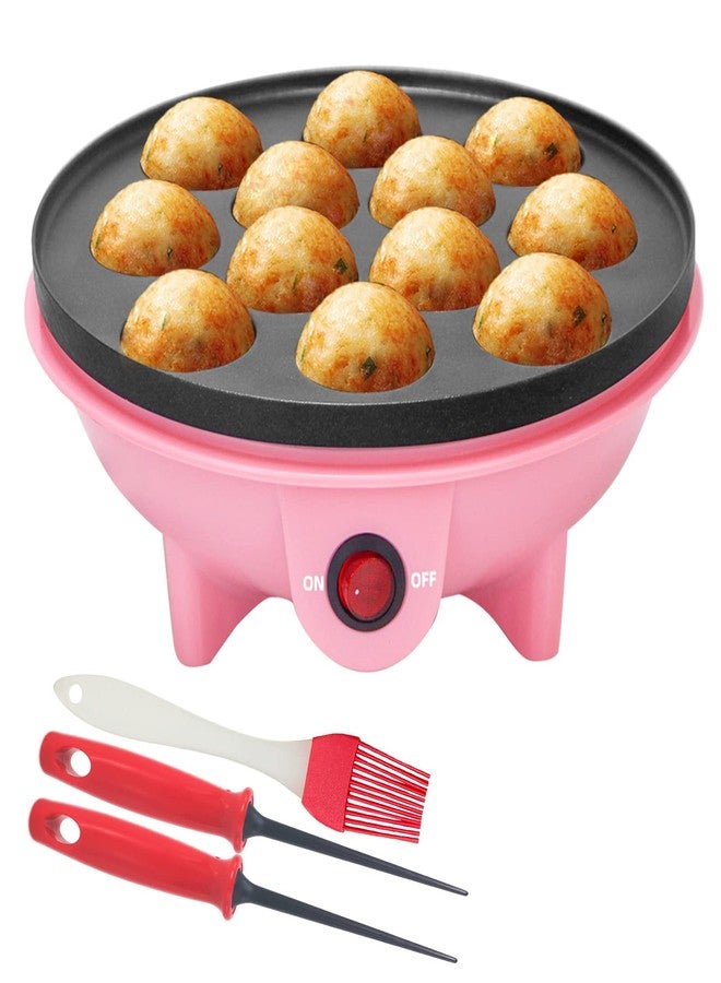 HeHoGoGo Electric Takoyaki Maker With Free Takoyaki Tools for Takoyaki Octopus Ball Cake Pop Ebelskiver 8 Inches Nonstick - Image 1