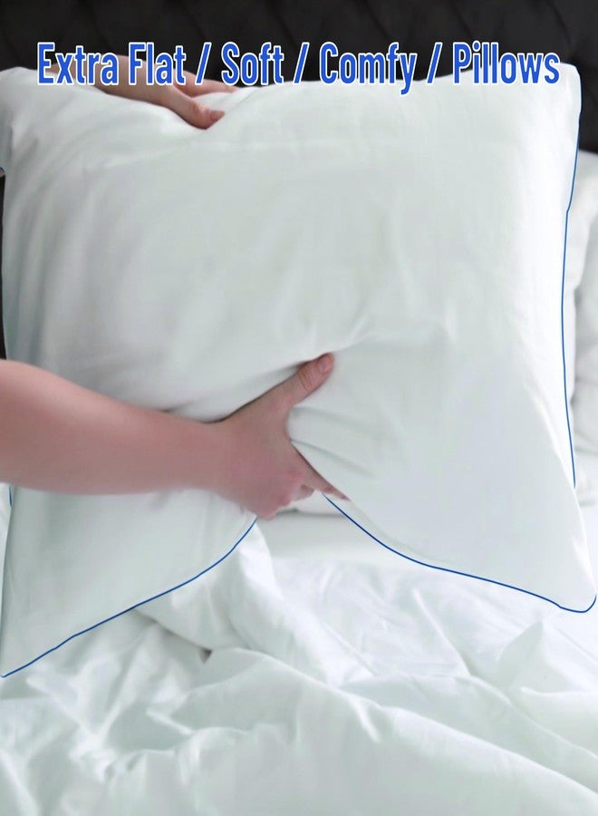 SILUI Flat Thin Soft Pillows for Sleeping Standard Size Set of 2 - Image 4