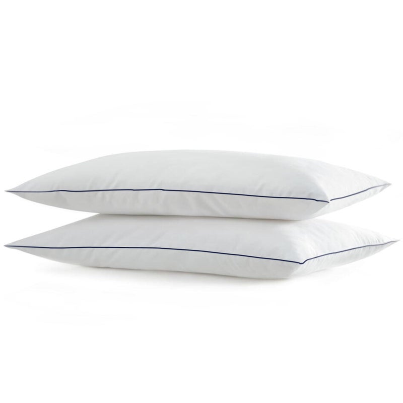 SILUI Flat Thin Soft Pillows for Sleeping Standard Size Set of 2 - Image 1