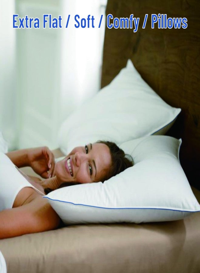 SILUI Flat Thin Soft Pillows for Sleeping Standard Size Set of 2 - Image 3