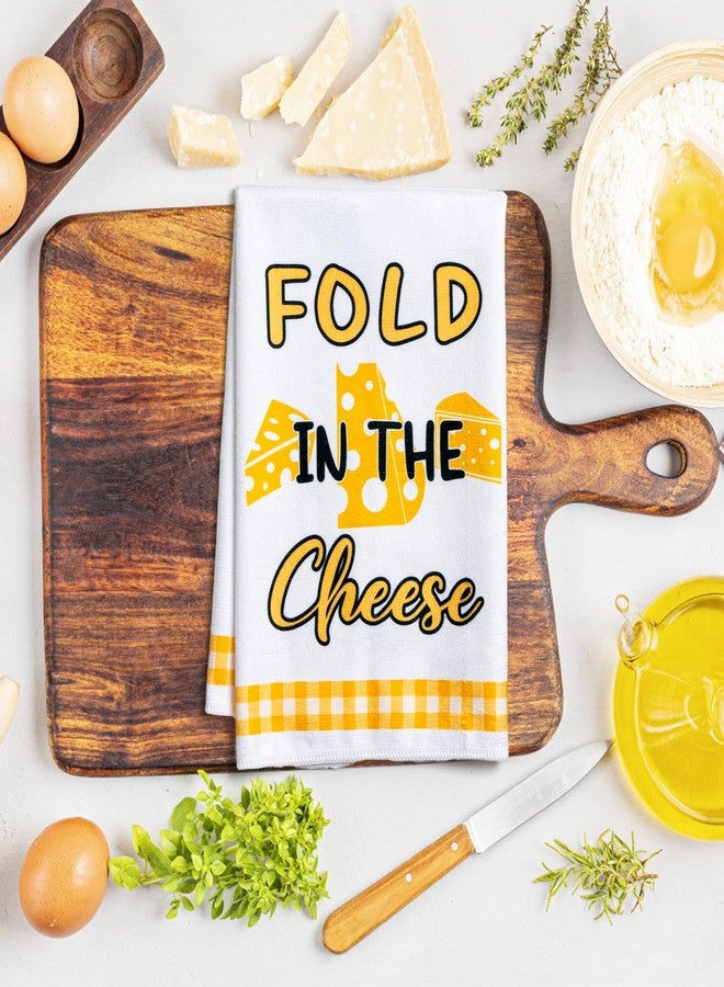 BUBOOM Funny Kitchen Towels, SC Merchandise Gifts Idea, Absorbent Dish Towel Set of 4 for Fans, Fold in The Cheese Cute Tea Towel Housewarming Gift for Women, Hostess New Home Decorations - Image 5