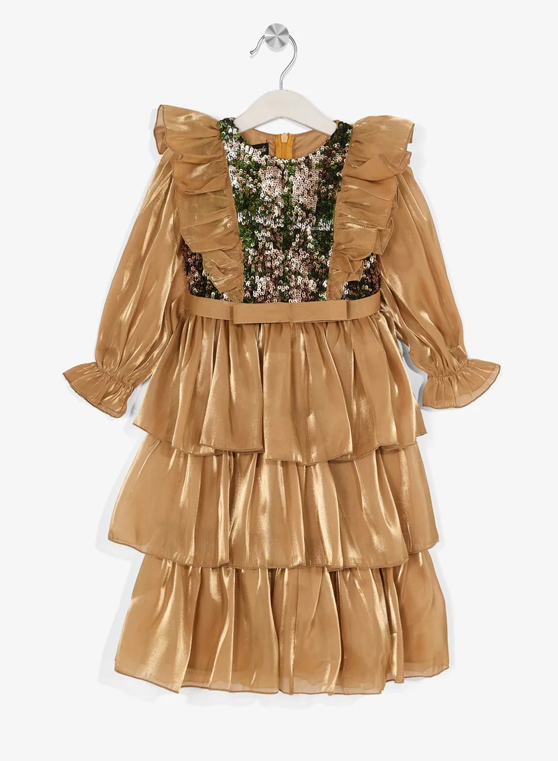 Little Golden Apple Little Layered Dress
