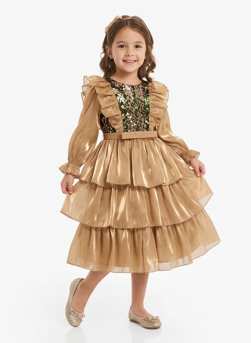 Little Golden Apple Little Layered Dress