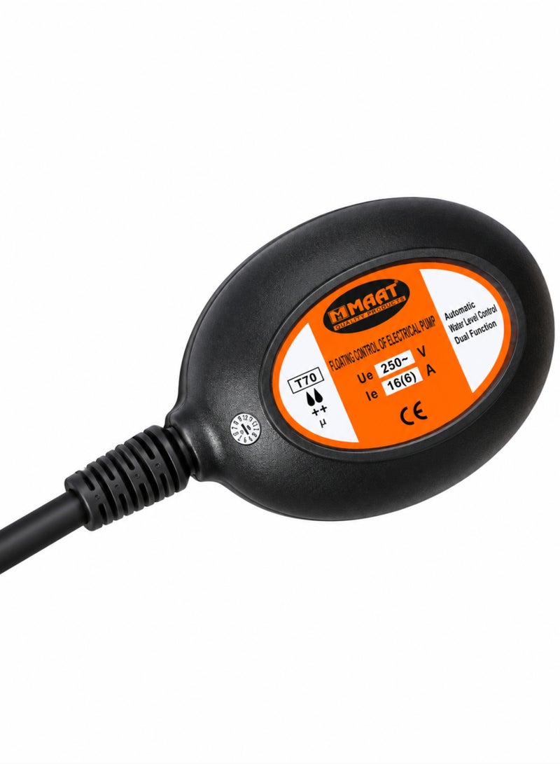 MAAT Automatic Water Level Control Float Switch 3M Cable, Dual Function Water Level Controller, IP68 Waterproof Float Switch for Water Tanks, Sump Pumps, Pools & Reservoirs - Image 5