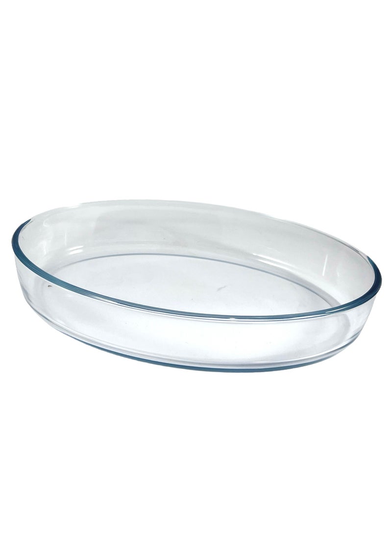 Homemaker Oval Glass Baking Dish, 4 Lt Capacity, 39.1X27.6 Cm Diameter, 6.7 Cm Height - Clear - Image 1