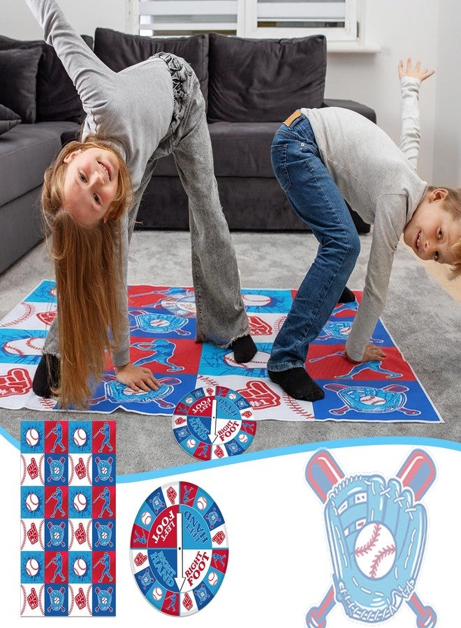 Civaner 3 Pcs Baseball Game for Kids with Spinner Baseball Conversation Party Game for Kids with Conversation Play Mat Spinner for Parties Classrooms School Activities - Image 3