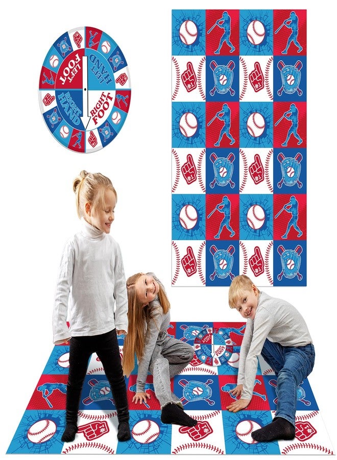 Civaner 3 Pcs Baseball Game for Kids with Spinner Baseball Conversation Party Game for Kids with Conversation Play Mat Spinner for Parties Classrooms School Activities - Image 1