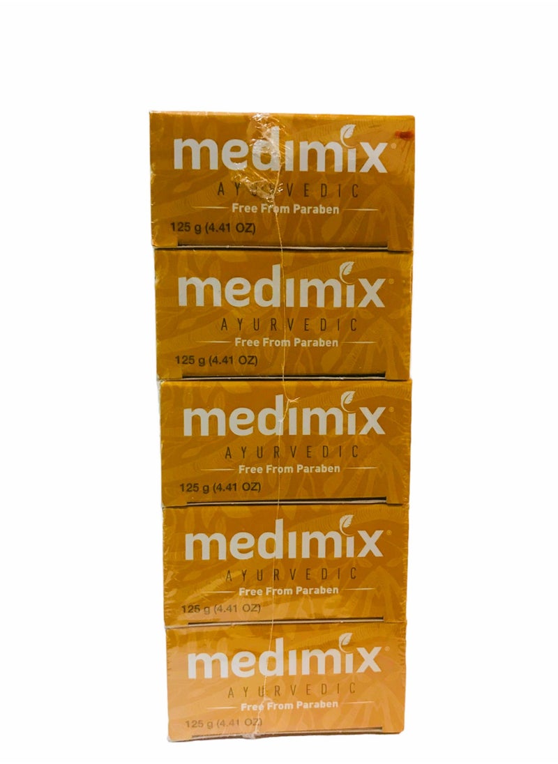 Medimix Ayurvedic Sandal with Eladi Oil Bath Soap 125gm x 5  - Image 2