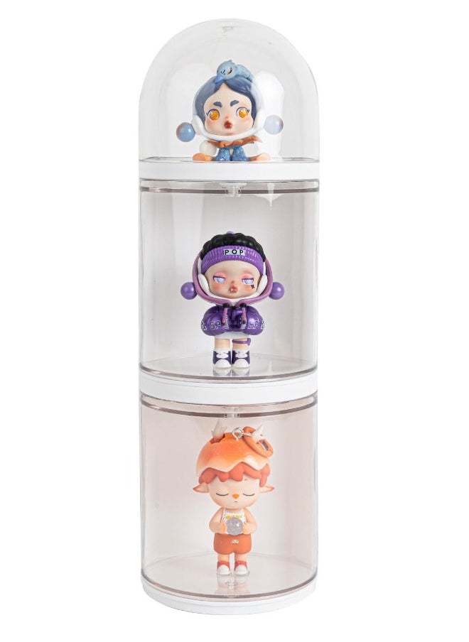 Generic - Clear Figures Display Case Wall Mounted Display Box Stackable Figures Blind Box Showcase Dustproof Doll Display Stand for Pop Mart Lego Collectibles Action Figures Building Blocks 3Layer - Image 1