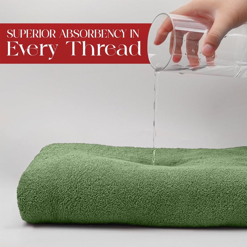 Riverside Pack of 1 Jumbo Bath Sheet 40 x 80 Inches - Extra Large Bath Towel, Super Soft & Highly Absorbent, 100% Cotton Quick Dry, Perfect to Wrap Yourself in - Sage Green - Image 3
