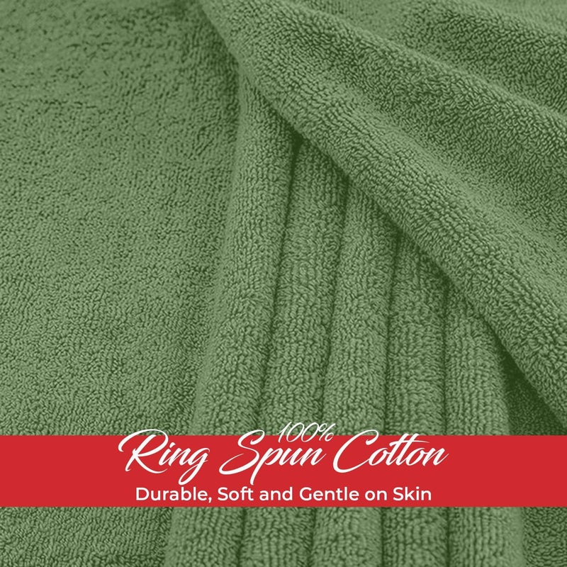 Riverside Pack of 1 Jumbo Bath Sheet 40 x 80 Inches - Extra Large Bath Towel, Super Soft & Highly Absorbent, 100% Cotton Quick Dry, Perfect to Wrap Yourself in - Sage Green - Image 5