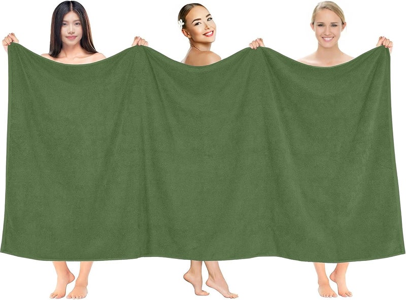 Riverside Pack of 1 Jumbo Bath Sheet 40 x 80 Inches - Extra Large Bath Towel, Super Soft & Highly Absorbent, 100% Cotton Quick Dry, Perfect to Wrap Yourself in - Sage Green - Image 2