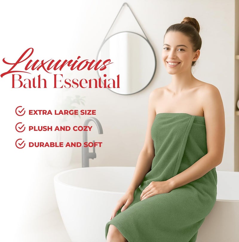 Riverside Pack of 1 Jumbo Bath Sheet 40 x 80 Inches - Extra Large Bath Towel, Super Soft & Highly Absorbent, 100% Cotton Quick Dry, Perfect to Wrap Yourself in - Sage Green - Image 4
