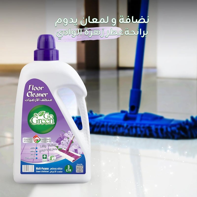 Go Green Floor Cleaner Valley Flower 3 Litre - Image 4