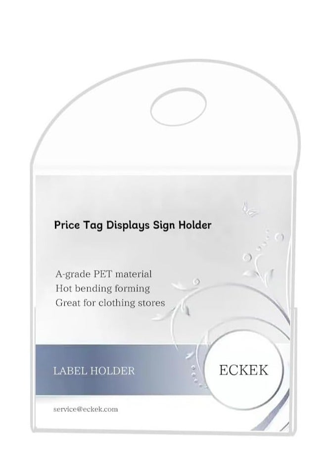 Eckek  10 Pack Label Holder Price Tag Displays Sign Holder Data Card Holder Ads Display Stand for Retail Store Clothing Price Tag - Image 1