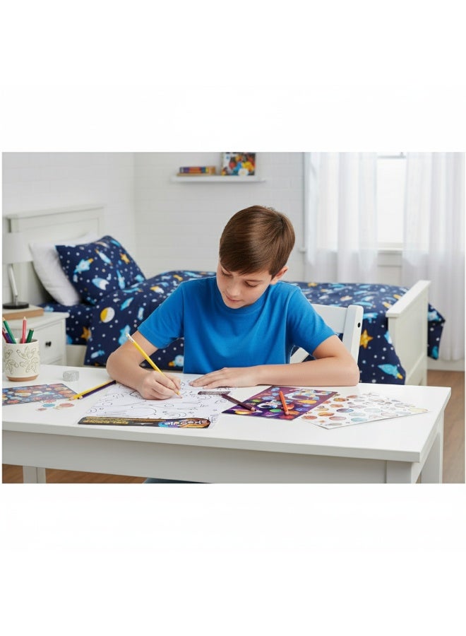SKOODLE Coloring & Sticker Sheets With Color Pencils|Art & Craft Kits | Age 3+ - Image 2