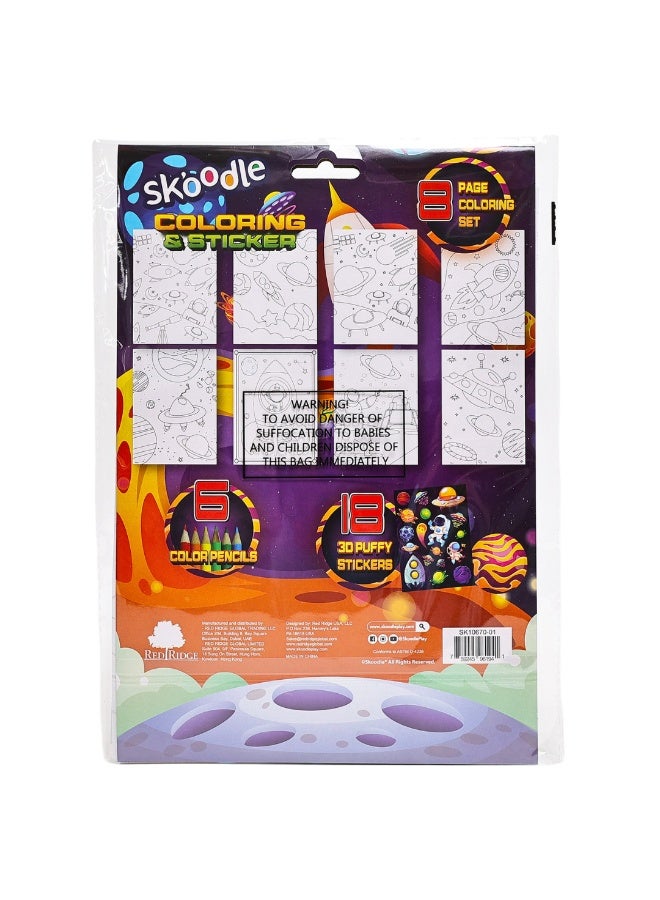 SKOODLE Coloring & Sticker Sheets With Color Pencils|Art & Craft Kits | Age 3+ - Image 4