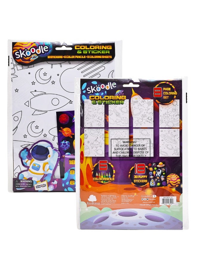 SKOODLE Coloring & Sticker Sheets With Color Pencils|Art & Craft Kits | Age 3+ - Image 3