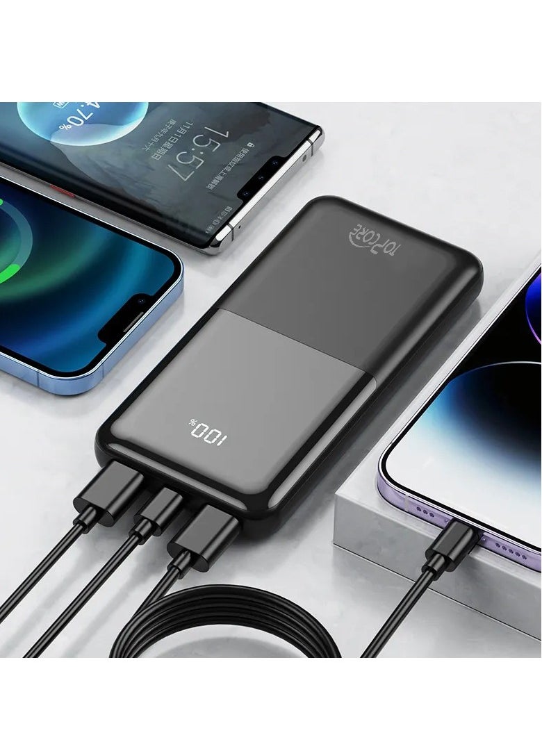 Topcore - Portable Charger, 22.5W 20000mAh USB C Built in Cable Power Bank Fast Charging, PD 3.0 LED Display Phone Battery Pack Compatible with iPhone 16 15 14 13 Pro Samsung S24 S23 Google iPad Tablet, etc - Image 1
