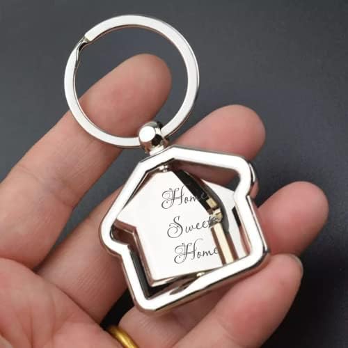 Giftana Home Sweet Home Keychain for Men and Women, House Shape Rotating Key chain, New House Keyring Housewarming Gifts Key Chain Real Estate Gifts Buying and Selling Keychain (Pack of 1) - Image 5