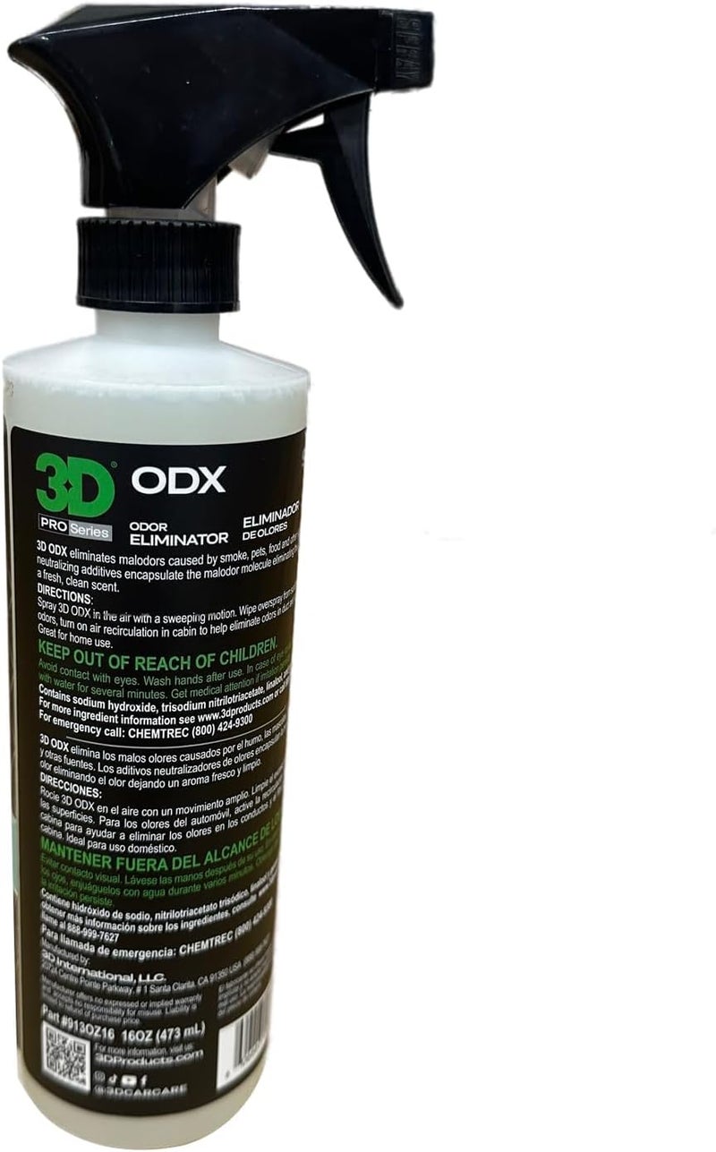 ODX - مزيل الروائح للسيارات - يزيل روائح الحيوانات الأليفة والطعام والدخان وغيرها من الروائح العالقة - رائحة نظيفة منعشة - مثالي للاستخدام في السيارة والمنزل والمكتب
