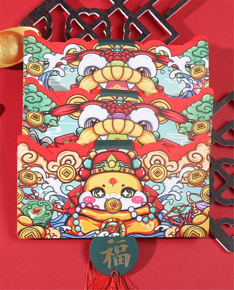 2025 Snake New Year Red Envelope Folding Red Envelope for Parents/Children/Partners/New Year Gifts Creative Folding Red Envelope Bag Gift Red Envelope - Image 5