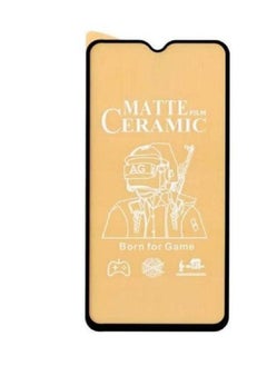 9D Matte Ceramic Screen Protector for Oppo A15 - Black Frame  - Image 1