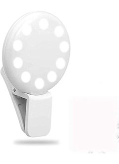 Generic Rechargeable Portable Adjustable Clip-on Mini Selfie Ring Light for Phone with LED  - Image 1
