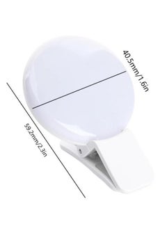 Generic Rechargeable Portable Adjustable Clip-on Mini Selfie Ring Light for Phone with LED  - Image 2