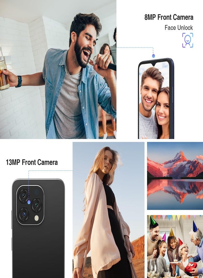 دوجي هاتف دوجي N55 مفتوح الشبكة (2025)، ذاكرة وصول عشوائي 9 جيجابايت + ذاكرة تخزين داخلية 128 جيجابايت / هاتف أندرويد 1 تيرابايت، شاشة 6.56 بوصة عالية الدقة بتردد 90 هرتز، بطارية 5150 مللي أمبير، معالج ثماني النواة، كاميرا خلفية مزدوجة 13 ميجابكسل + 8 ميجابكسل، يدعم شريحتين 4G، خاصية فتح القفل بالوجه، تقنية Widevine L1، تقنية OTG، متوافق مع شبكة T-Mobile (أسود) - Image 5